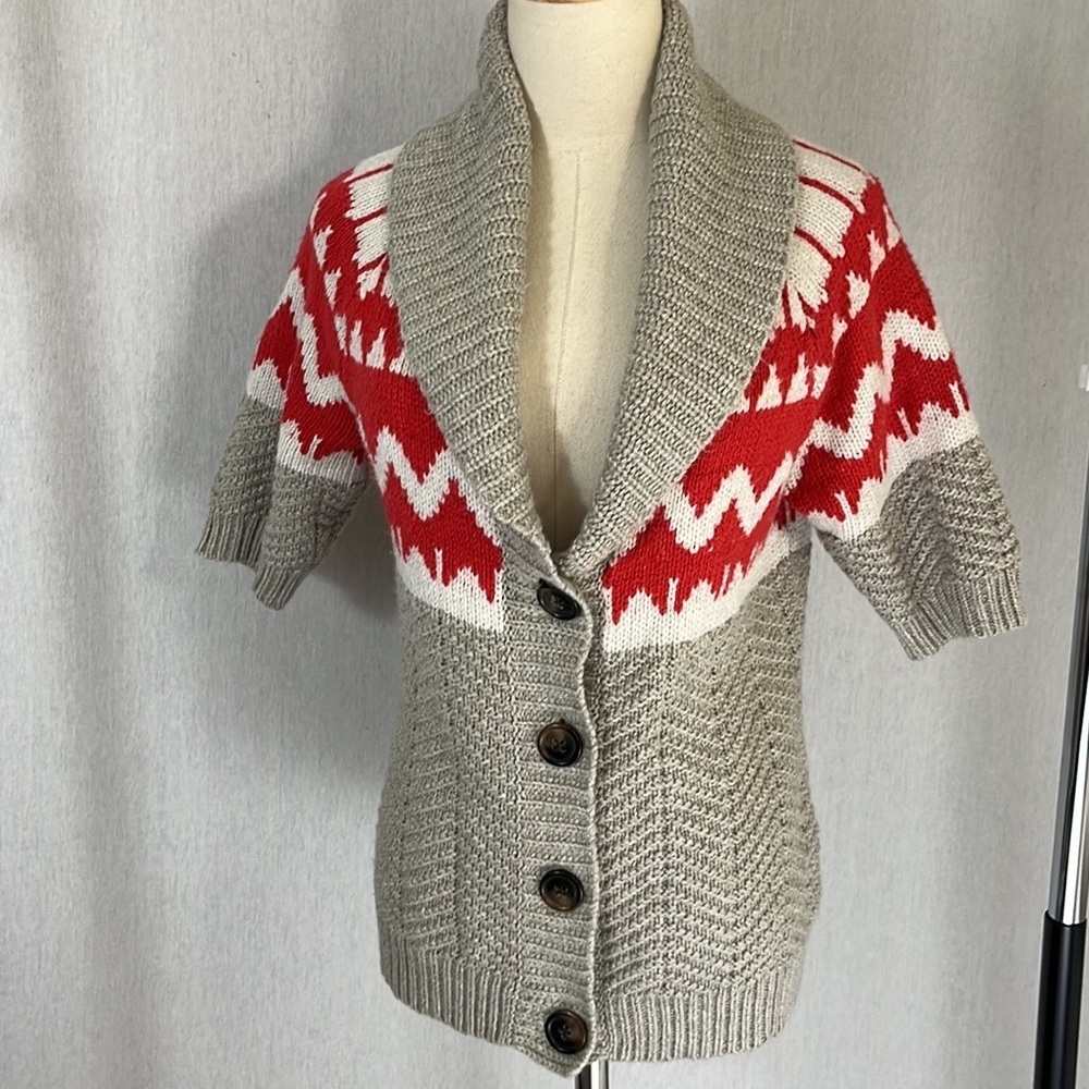 Old Navy - Size M gray shawl collar cardigan sweater